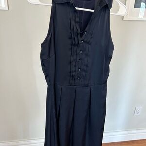 Elegant Navy Sleeveless Dress